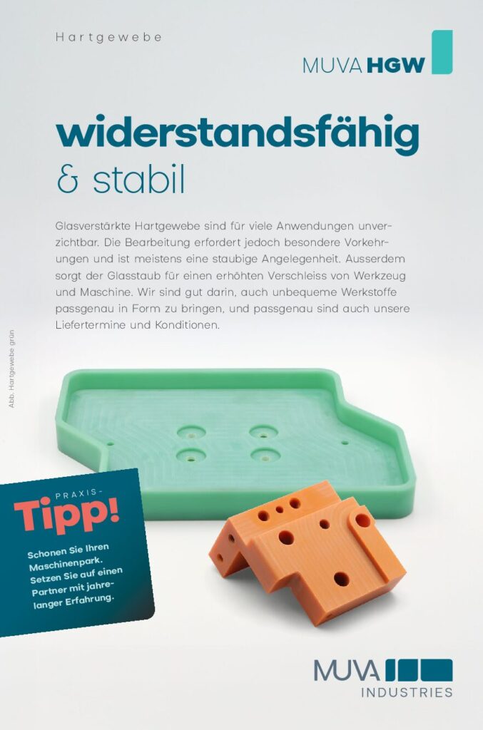 thumbnail of Promotionsflyer MUVA HGW (Hartgewebe-Kunststoff)